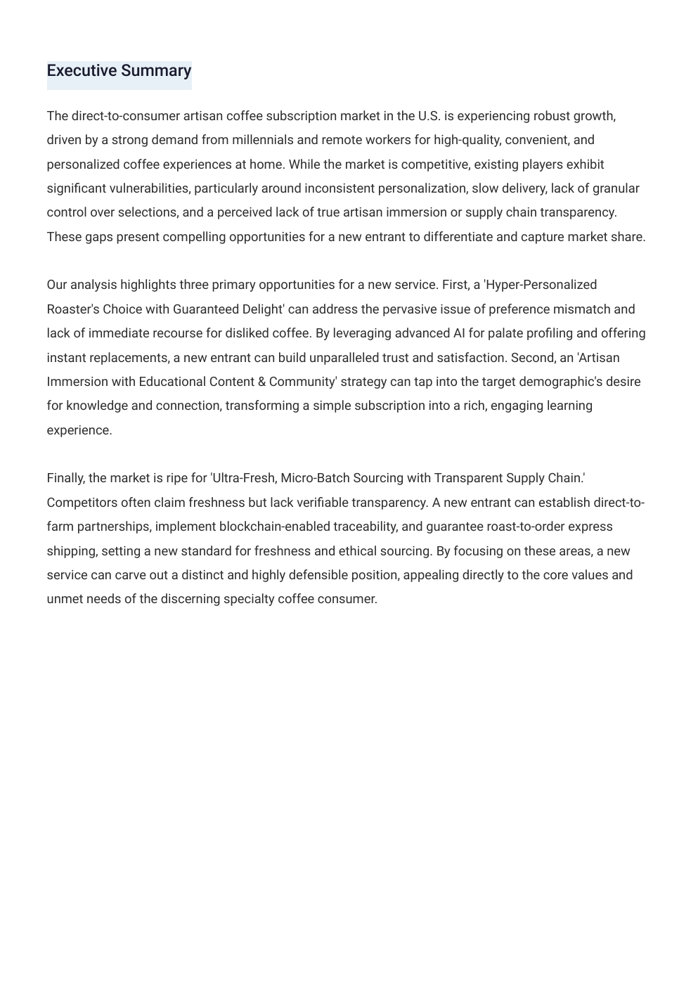 Sample Competitor Spy report page 2